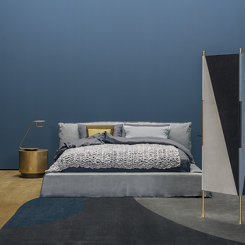 Italiensk minimalistisk designer high end master king size seng moderne dronning dobbelt seng læder seng