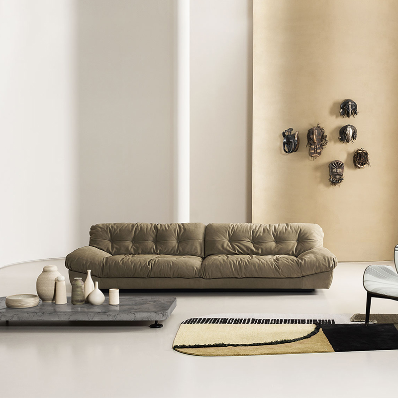 Italiensk design sovende doven sofa læder baxter sky sofa sektionssæt møbler stue